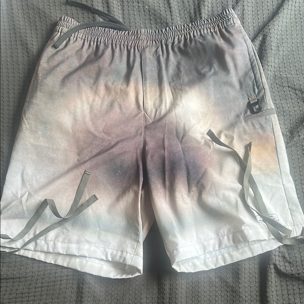 Undercover Gray and White Athletic Shorts